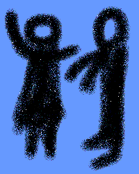 sketch of a mum and a dad